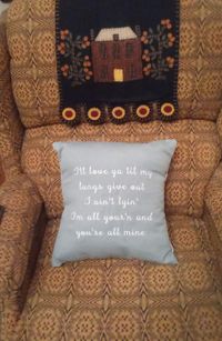 Tyler Childers All Your'n Gray and White Lyric Pillow