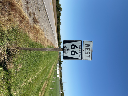 Nebraska State Highway 66, looking due west from Valparaiso