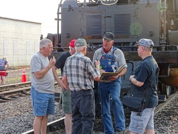Phil talking to Ed Dickens, Big Boy’s engineer
