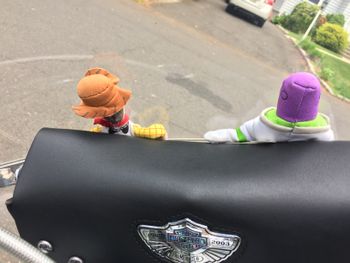 Woody and Buzz with front row seats
