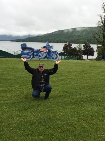 Tim holding up the bike. Americade 2015
