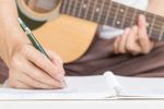 Handwritten Lyric Sheet With Guitar Chords