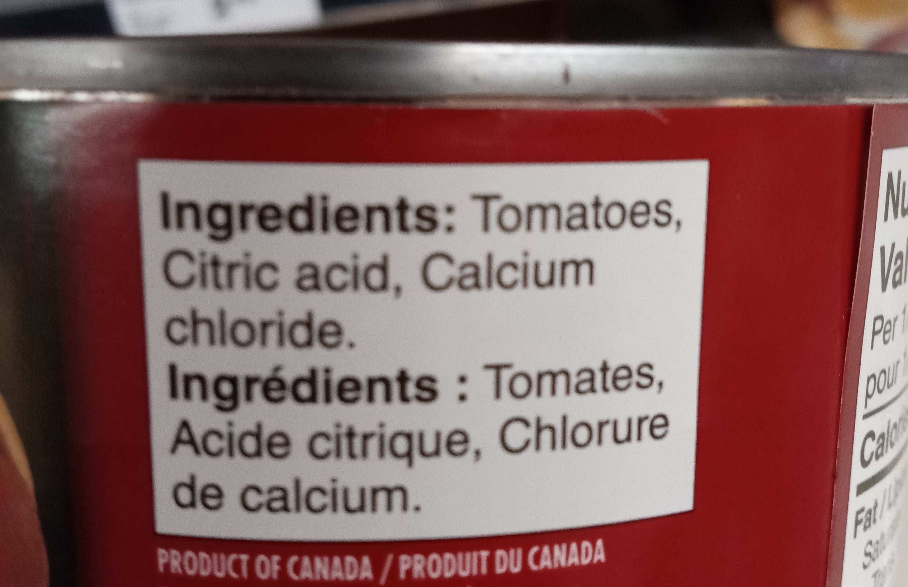 Canning - canned tomatoes label
