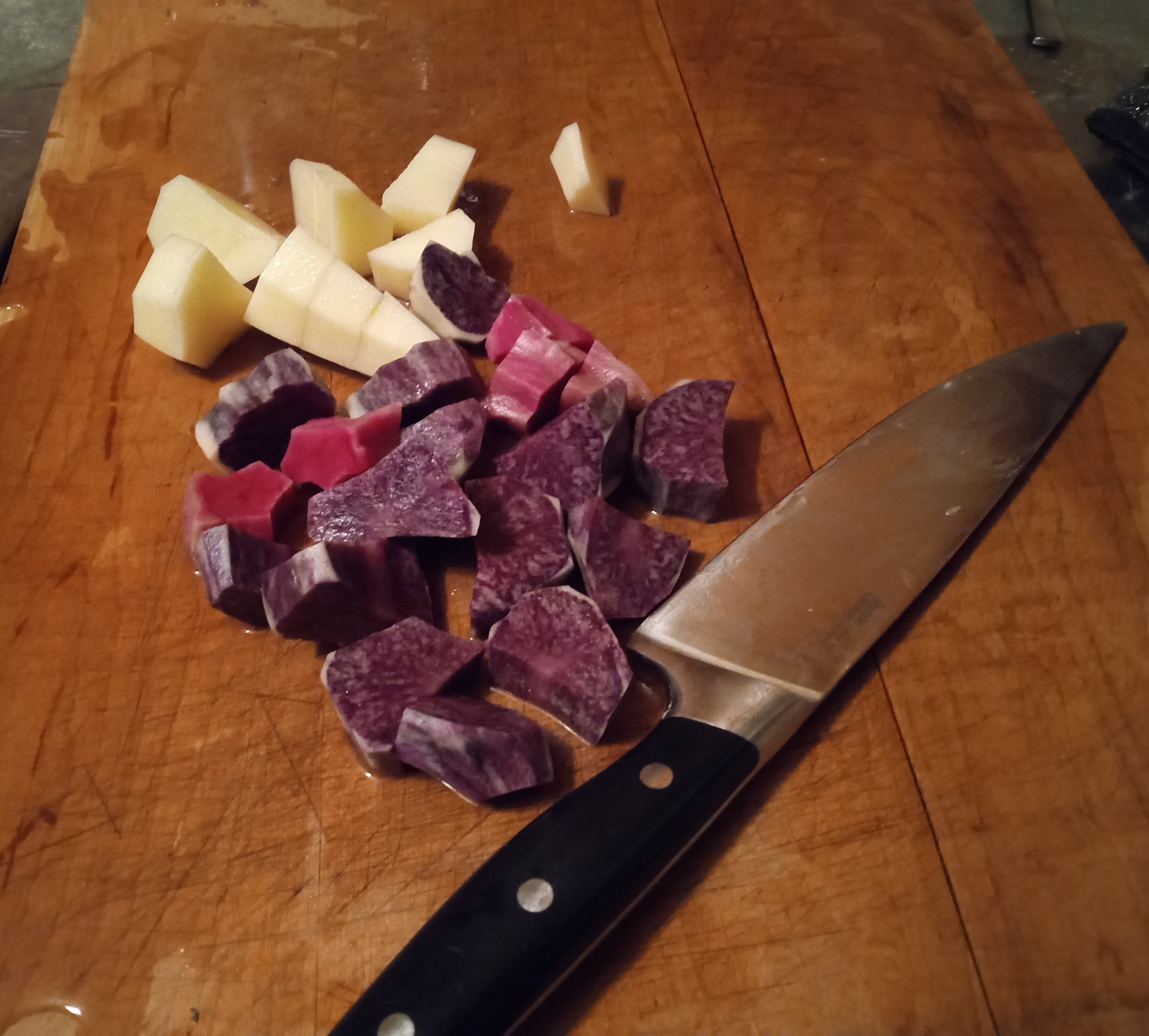 Preserving Potatoes - chopping