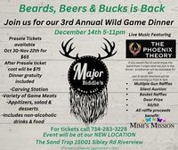 Major Biddle's 3rd Annual Wild Game Dinner with Special Guest Steve Cooley!