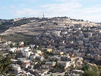 A view of the Mount of Olives from the City of David.
