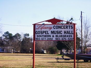 If you drive along Hwy 19 going into Athens, TX, you will see this sign. Come on by sometime for a great singing.

