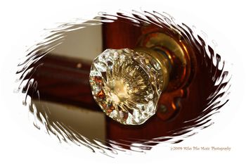 My Mom had to take a photo of the beautiful doorknob in the house.
