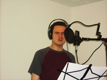 This is me hitting the high note on "Forever Changed". I think my tonsils came out and slapped me in the face.
