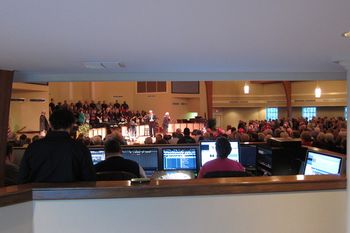 Matt and Ruth Blake did a wonderful job on the sound, graphics, webcast, and everything else they had to do. They were there at the church longer than anybody else was on Saturday.
