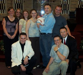 This is some friends and I at church last Easter.
