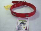 Collar 24"L  1"W (Red leather with silver cows)