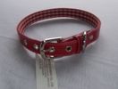 Collar 20"L 3/4"W (Red patent leather with white stitching)