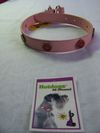 Collar 22"L  1"W (Pink leather with red metal lady bugs)  
