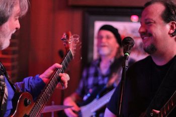 Jim Schwall, Tony Menzer, & Chris Aaron at the Red Room - photo by Bruce Lee Rose
