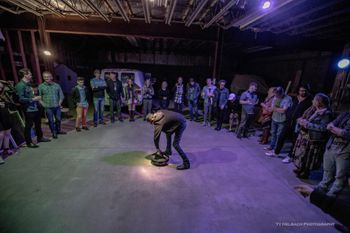 pat mAcdonald spins the bottle to kick off SBSF2018! - photo by Ty Helbach
