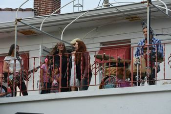 Jeneda & Clayson Benally of Sihasin joined by her daughters, their mother Berta, Kim Manning, and Meaghan Owens - photo by Charles Boheme
