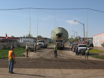 The water tower is moving to the elevator site, 2010.
