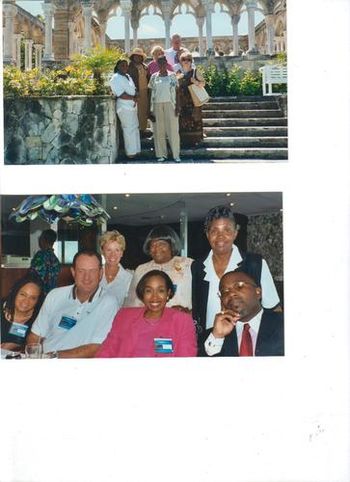 Photo #1 Mother Taylor and friends in the Bahamas Photo #2 Mother Taylor, Pastor Adair, Bishop Neil Ellis and Friends
