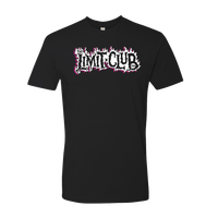 Black Shirt w/ White and Pink Demon Logo