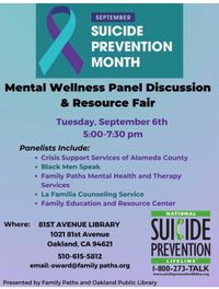 “Family Paths” Mental Health And Suicide Prevention 
