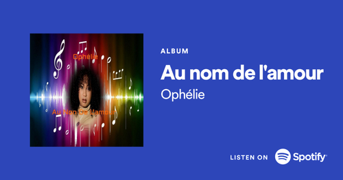 Ophélie Au nom de l'amour - EP Album Cover (Ophélie Singer) - Kalprod  Au nom de l'amour - par Ophélie