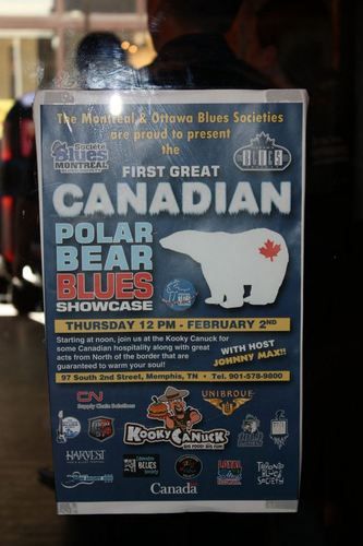 Poster for 1st Canadian Polar Bear Showcase in Memphis 2011
