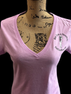 Womans V-Neck T-Shirt - Pink