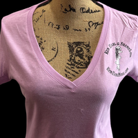 Womans V-Neck T-Shirt - Pink