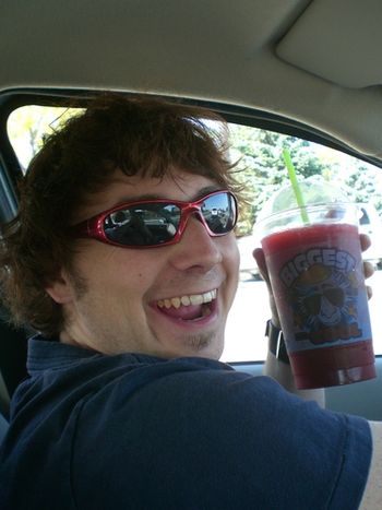 It's always better to head out on the road with a slushie!

