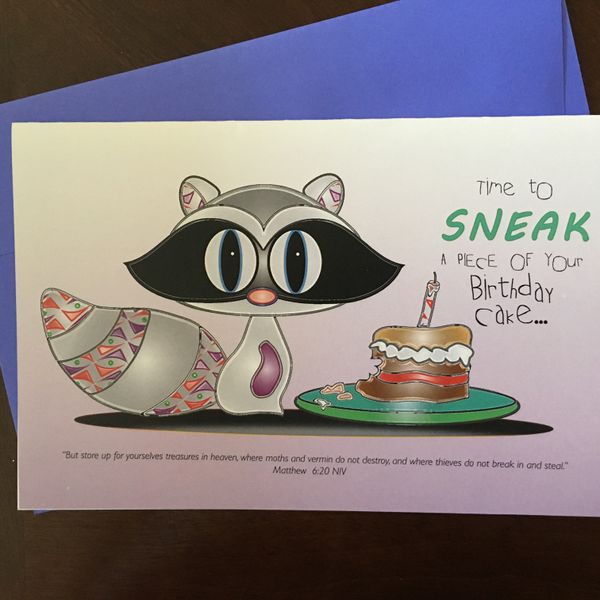 Raccoon "Birthday" Card