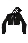 Cropped hoodie - Black