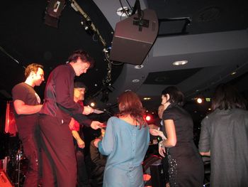 Singing autographs at the Lionel Hampton Jazz Club Paris, France.
