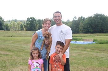 Loren & Nino and children taking home Ruby.
