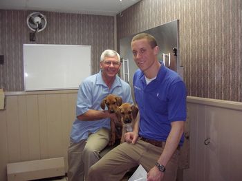 Dr. Felix and Dr. Pierce with puppies at 10 week old. 2008 Litter
