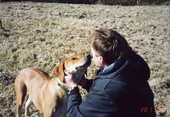 Our first Ridgeback, Allie & Brian
