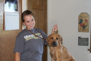 Heather and Zeva practicing for the show!
