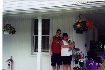 Tony and I with Niki the day he left for college.
