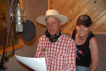 Patti invited me & Sam to be artists on her ON HORSES' WINGS project...this was taken in the studio in Cle Elum, WA while Buck was recording his spoken word pieces on the project:) me n Sam had a BLAST with Buck n Patti that day!:)
