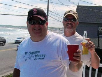 A red solo cup followed by a Land Shark brew.... Seen here with my brother-in law Dick Stokes
