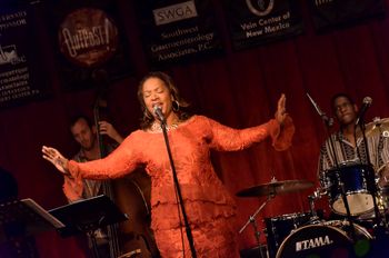 Tracey Whitney in concert (with Sid Fedley/piano, Colin Deuble/bass, and Larry McClure/drums) at the Outpost Performance Space 6/26/14
