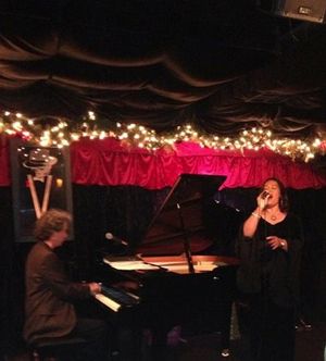 Tracey Whitney with Stu McCaskie at Vernon's Hidden Black Diamond Lounge
