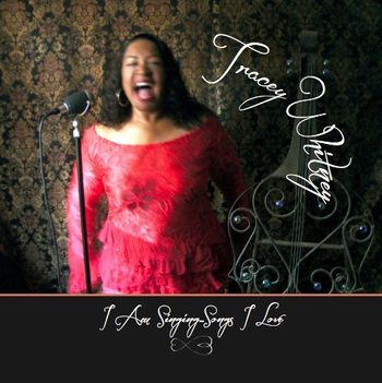 Tracey Whitney's "I Am Singing... Songs I Love" disc photo shot by  J. Michael Walker. Designed by Tara Thompson. We love this crazy picture...
