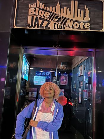 in front of Blue Note
