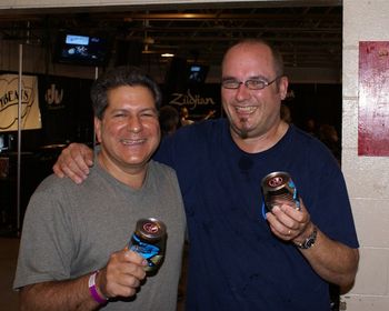 With Billy Ward at the 2008 Chicago Drum Show
