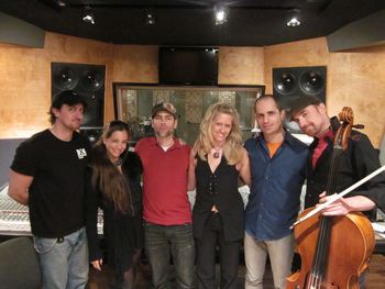 With Johnny Nice/engineer, Dina Fanai/Producer, Chuck Palmer/Drummer, Tony Maceli/Bass and Dave Eggar/Cello and piano.
