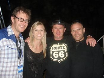 With Fifes, Coops & Sam Hawksley at the Jimmy Barnes & Adam Brand support gig

