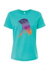 Sunset logo (women's) (aqua)