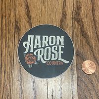 Aaron Rose Country round vinyl round sticker 