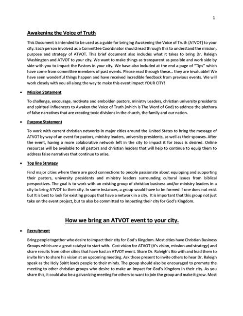 Strategic Rollout Plan - Page 1